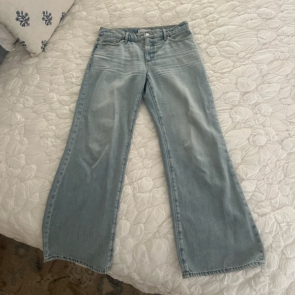 LOFT Mid Rise Wide Leg Light Wash Women's Jeans - Picture 4 of 5